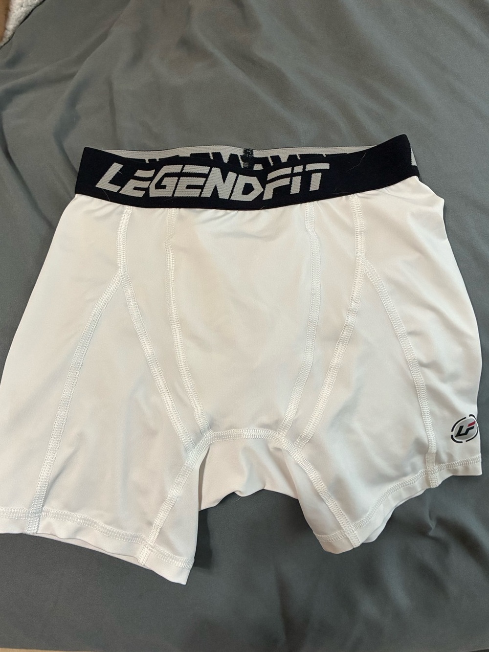 Set of 2 Boys’ White Baseball Boxer Briefs with Cup Pouch